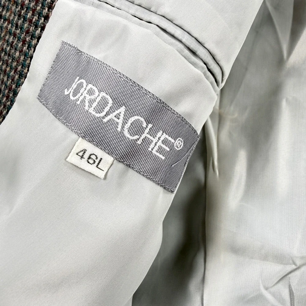 Vintage Jordache Blazer Mens 46L Linen Wool Sport Coat Academic Old Money 80s